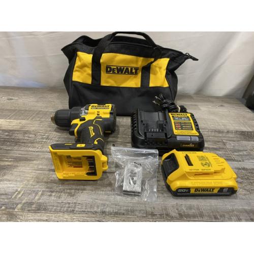 AS-IS DEWALT Atomic 20V Lithium-Ion Cordless Compact 1/2 in. Drill/Driver Kit