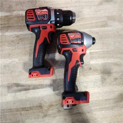 HOUSTON LOCATION - AS-IS Milwaukee 18V Cordless Brushed 2-Tool Drill/Driver and Impact Driver Kit