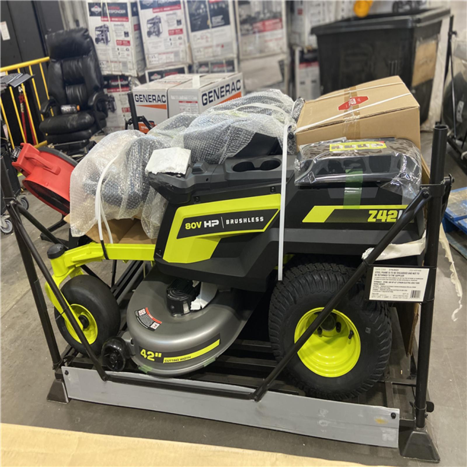 DALLAS LOCATION - RYOBI 80V HP Brushless 42 in. Battery Electric Cordless Zero Turn Riding Mower