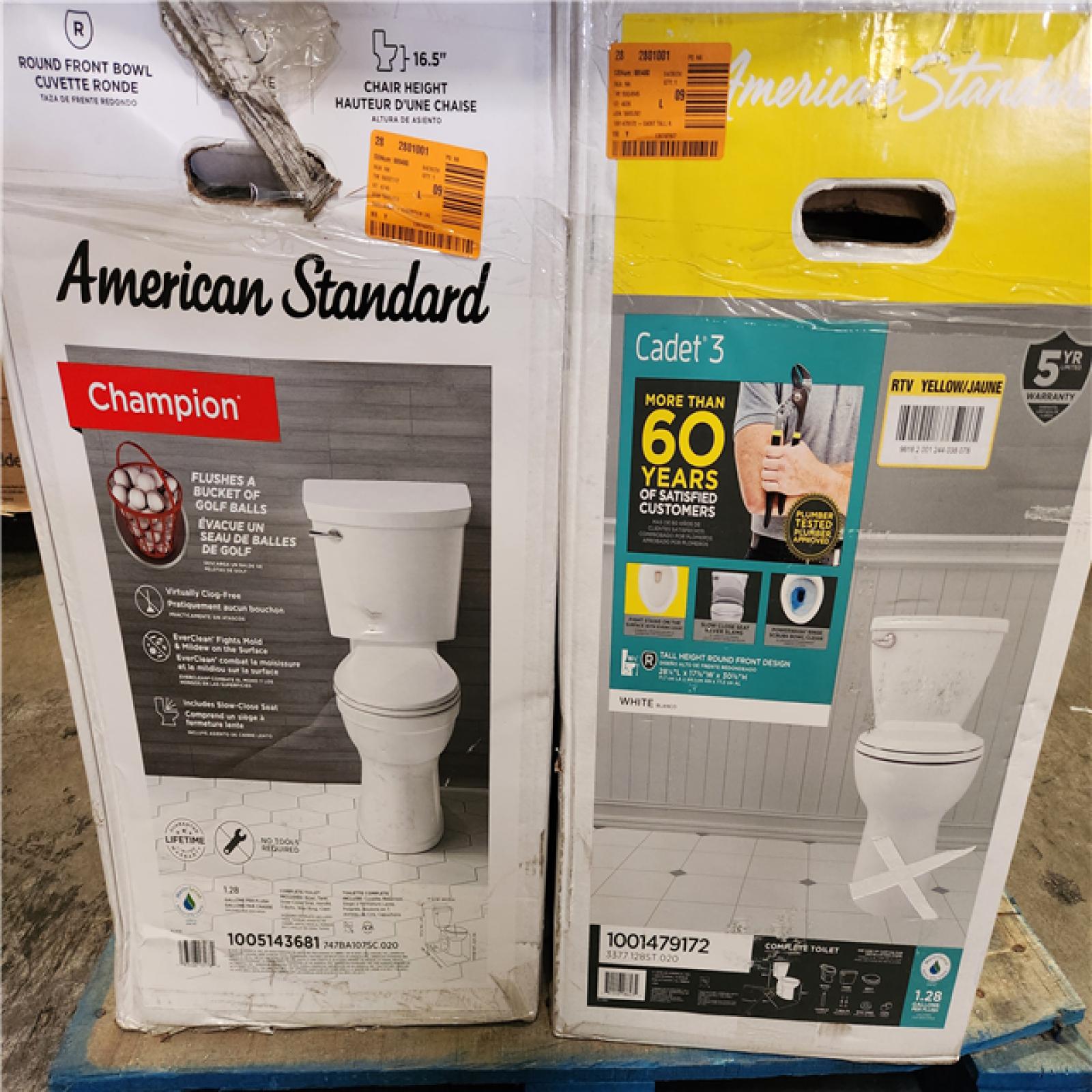 Phoenix AS-IS Mixed American Toilets Pallet (6 Toilets)