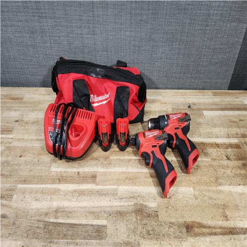 HOUSTON LOCATION - AS - IS Milwaukee 2 Tool Combo Kit W/ (2) Battery & Charger