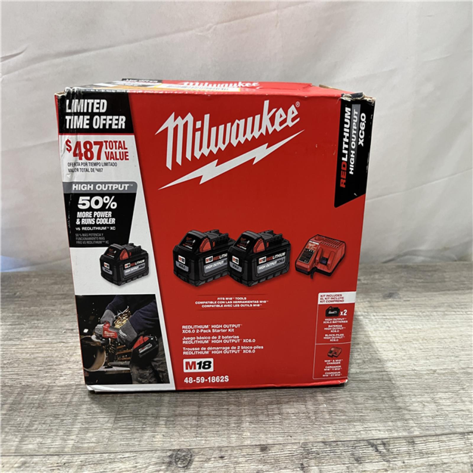 NEW - Milwaukee 18-Volt Lithium-Ion High Output Starter Kit