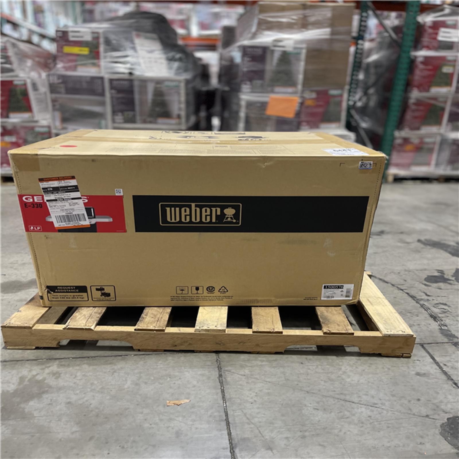 DALLAS LOCATION- Weber Genesis E-330 3-Burner Liquid Propane Gas Grill in Black with Large Sear Zone