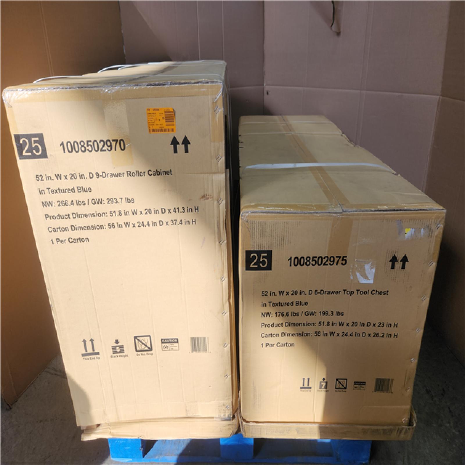 Phoenix NEW Husky Heavy-Duty 52 in. W 15-Drawer Matte Blue Steel Rolling Tool Chest Combo (SEALED)