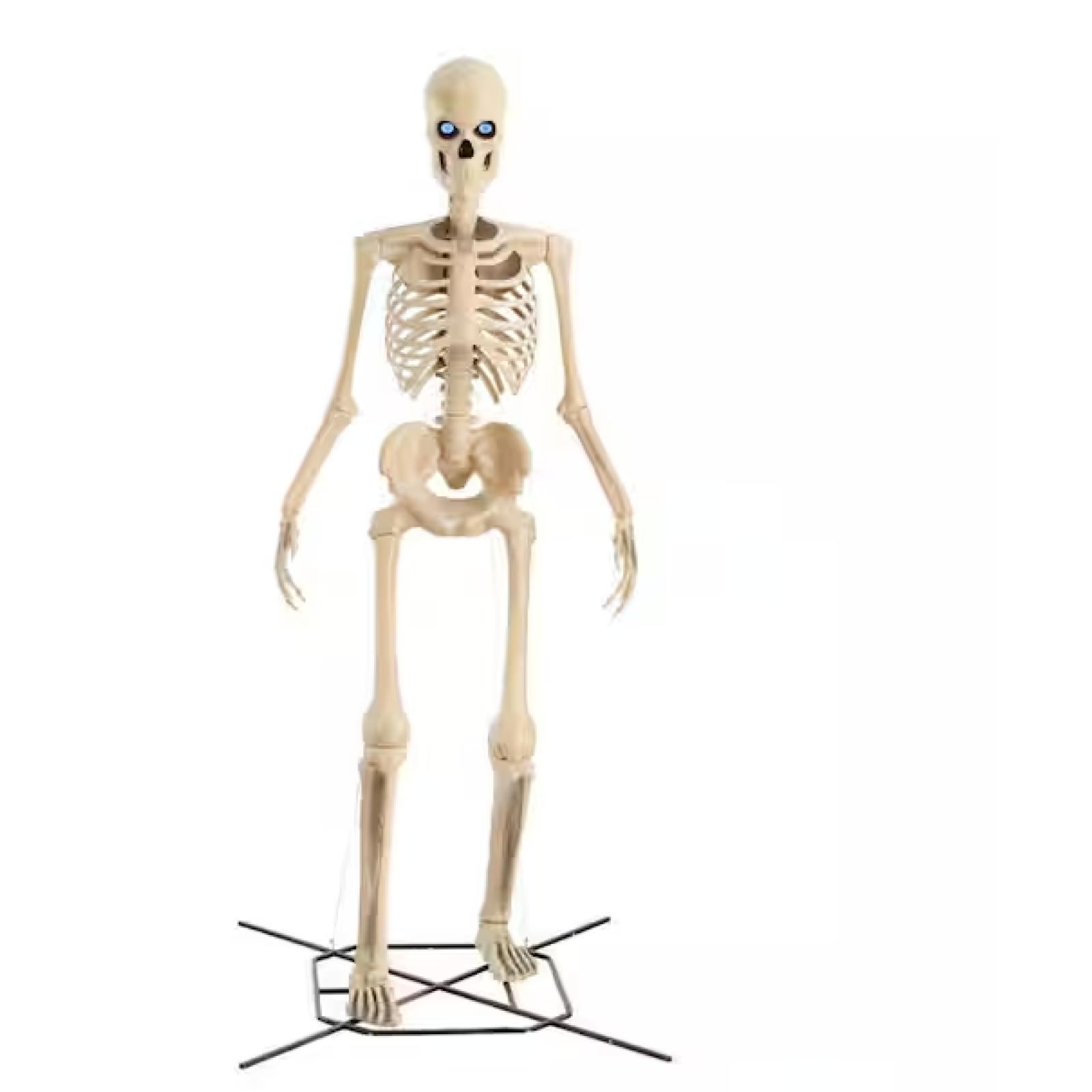 DALLAS LOCATION - Home Accents Holiday 12 ft. Grave & Bones Giant-Sized Skelly with LifeEyes™ LCD Eyes H5