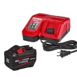NEW - Milwaukee 18-Volt Lithium-Ion REDLITHIUM FORGE Starter Kit with 12. 0Ah Battery and Charger