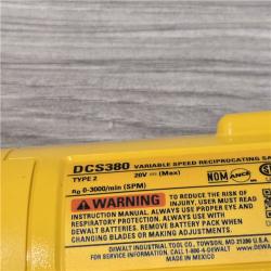 AS-IS DEWALT 20V MAX Cordless Reciprocating Saw (Tool Only)