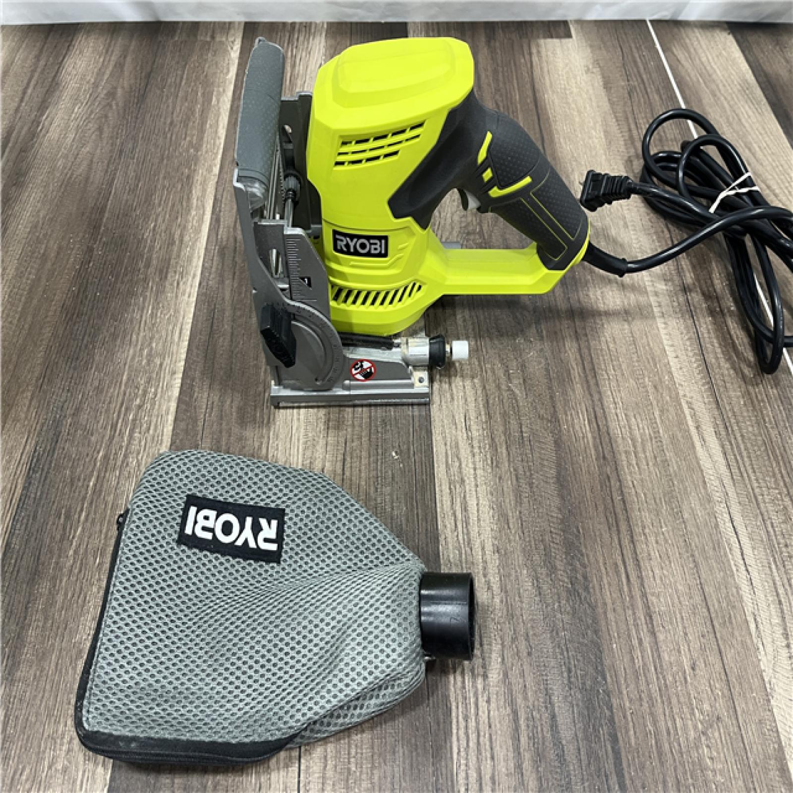 GOOD RYOBI 6 Amp Corded AC Biscuit Joiner Kit with Dust Collector and Bag