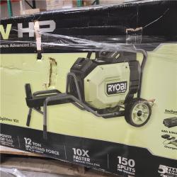 Dallas Location - As-Is RYOBI 40V HP Brushless 12-Ton Kinetic Battery Electric Log Splitter Kit - 4.0Ah Battery and Charger Included