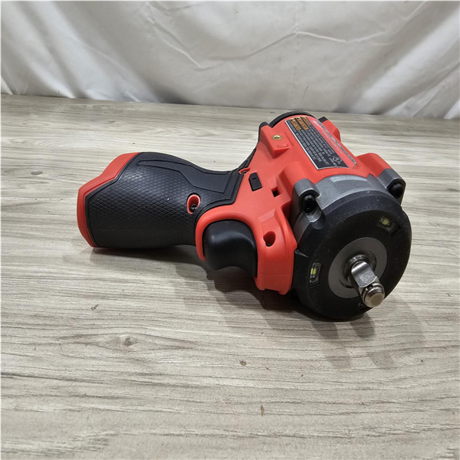 AS-IS Milwaukee FUEL 12V Lithium-Ion Brushless Cordless Stubby 3/8 in. Impact Wrench (Tool-Only)