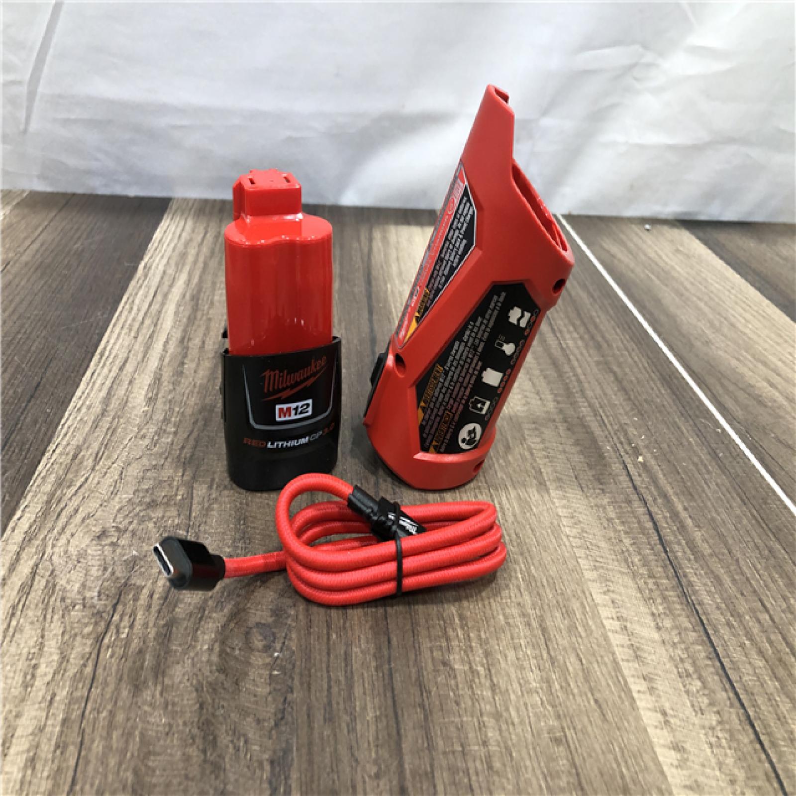 AS-IS Milwaukee Men's Large 12-Volt Lithium-Ion Cordless Tough Shell Black Heated Jacket with