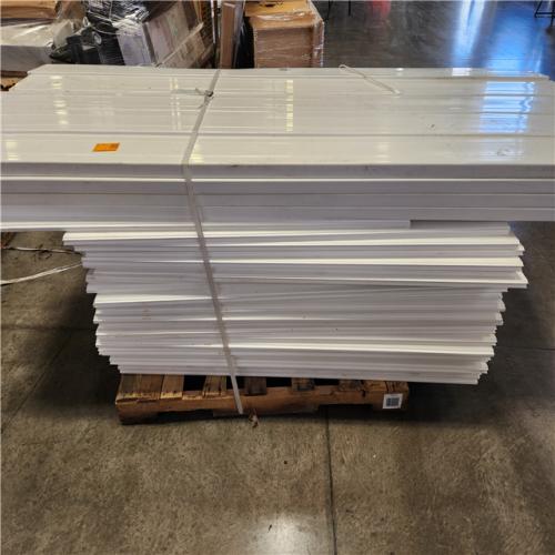 Phoenix Location AS-IS Veranda Linden 6 ft. H x 8 ft. W White Privacy Vinyl Fence Panel (Unassembled) Pallet
