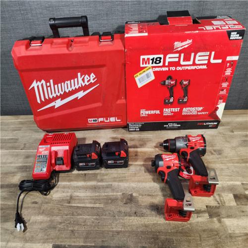 HOUSTON LOCATION - AS-IS MILWAUKEE FUEL 18V Lithium-Ion Brushless Cordless Hammer Drill and Impact Driver Combo Kit (2-Tool) with 2 Batteries