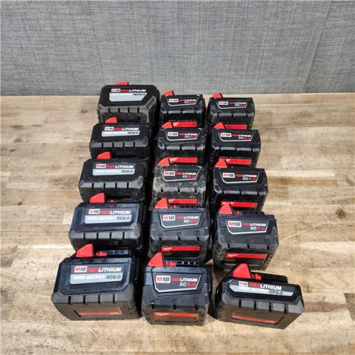 HOUSTON LOCATION - AS-IS MILWAUKEE BATTERY PACK QTY - 15