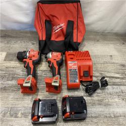 AS-IS Milwaukee 18V Lithium-Ion Brushless Cordless Compact Drill/Impact Combo Kit
