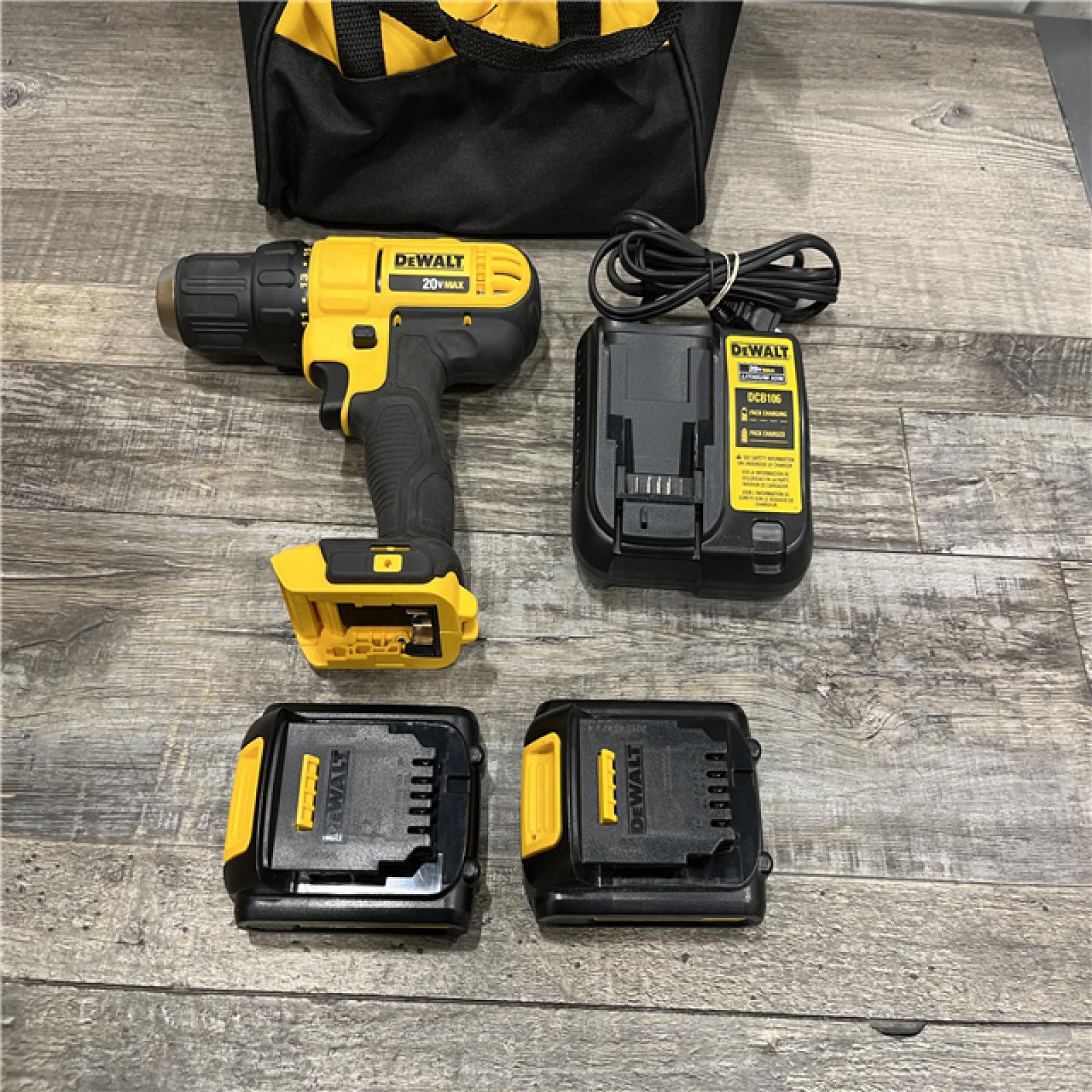 AS-IS DEWALT 20V MAX Cordless 1/2 in. Drill/Driver Kit