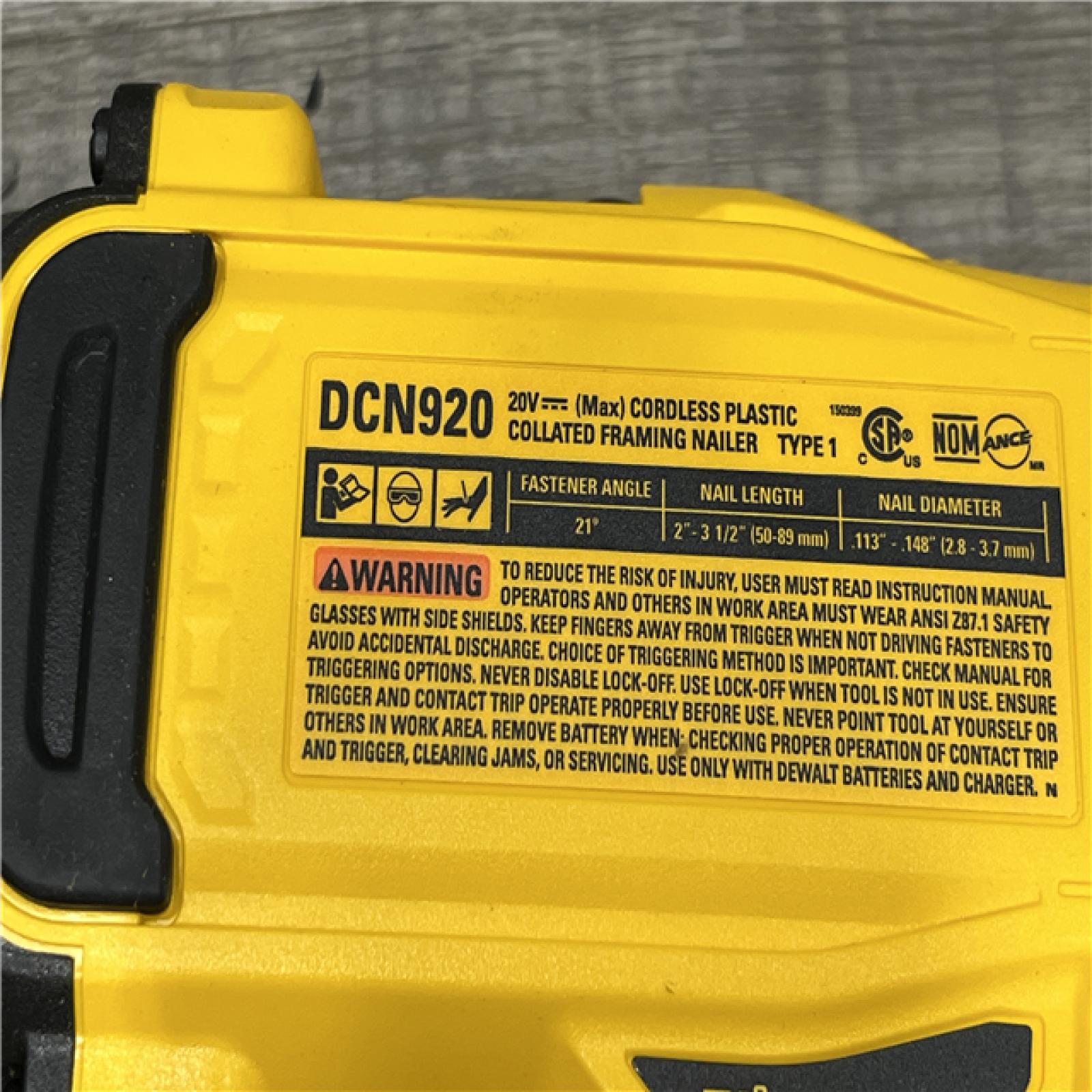 AS-IS DEWALT 20-Volt 21° Cordless Framing Nailer (Tool-Only)