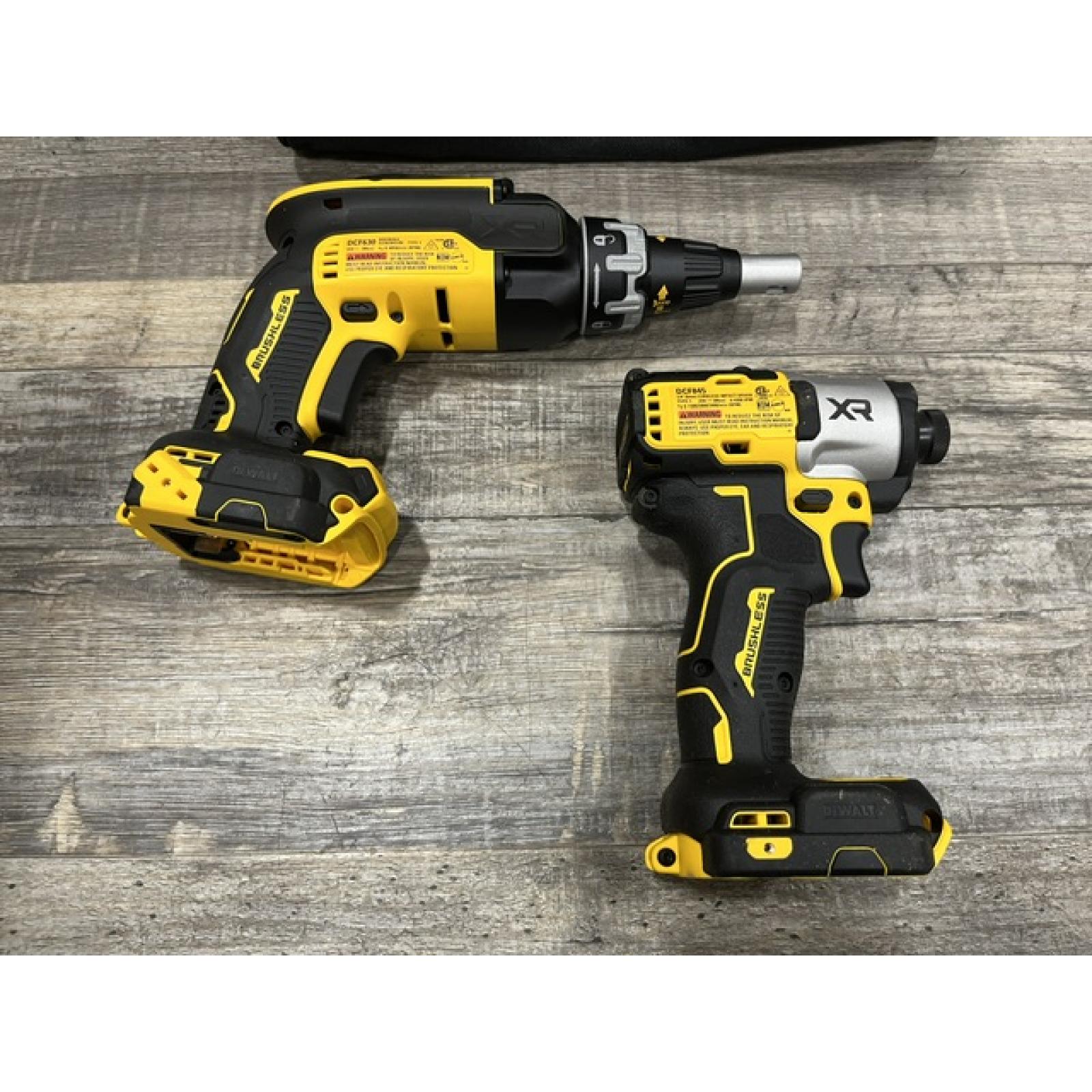 AS-IS DEWALT 20V MAX Lithium-Ion Cordless Brushless Screwgun and Impact Combo Kit