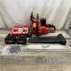 AS-IS Milwaukee FUEL 18V Brushless Cordless 20 in. Dual Battery Chainsaw Kit