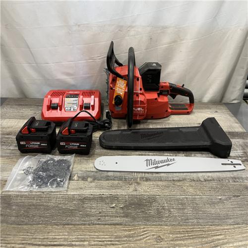 AS-IS Milwaukee FUEL 18V Brushless Cordless 20 in. Dual Battery Chainsaw Kit