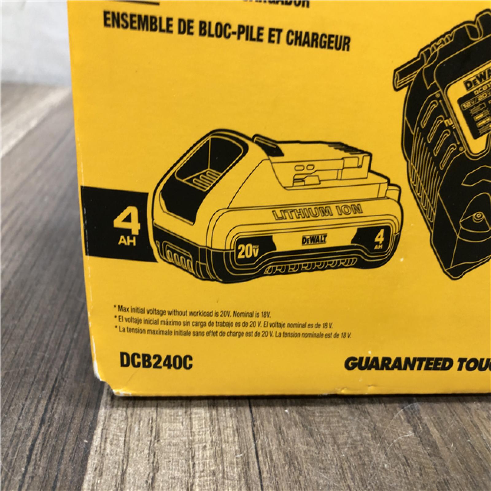 NEW- DEWALT 20-Volt MAX Lithium-Ion 4.0Ah Battery with 12-Volt to 20-Volt MAX Charger