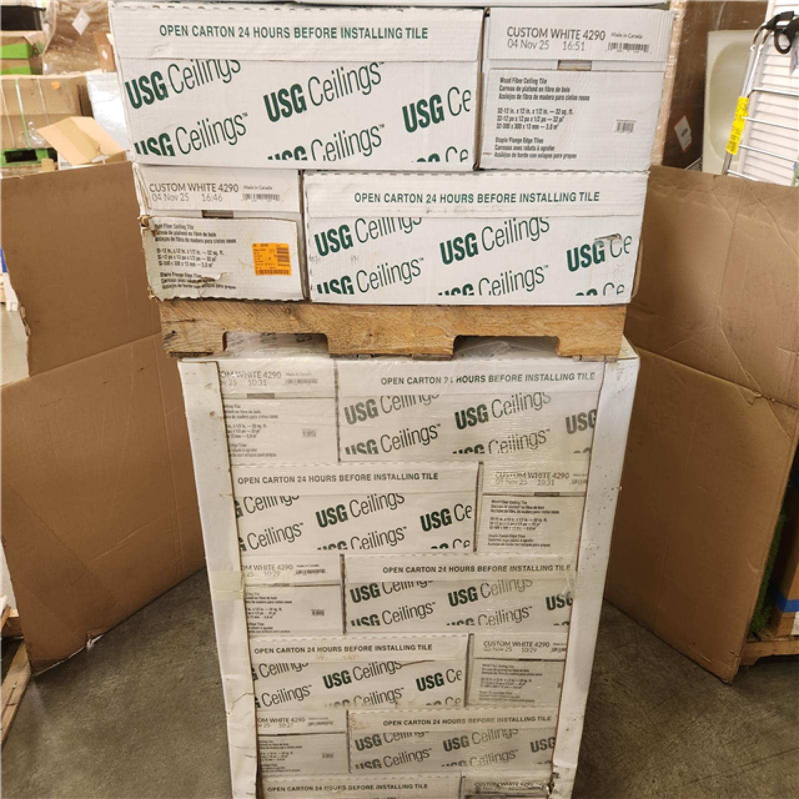 Phoenix NEW USG Ceiling Wood Fiber Ceiling Tile White (1 728 sq. ft/ 54 Cases)