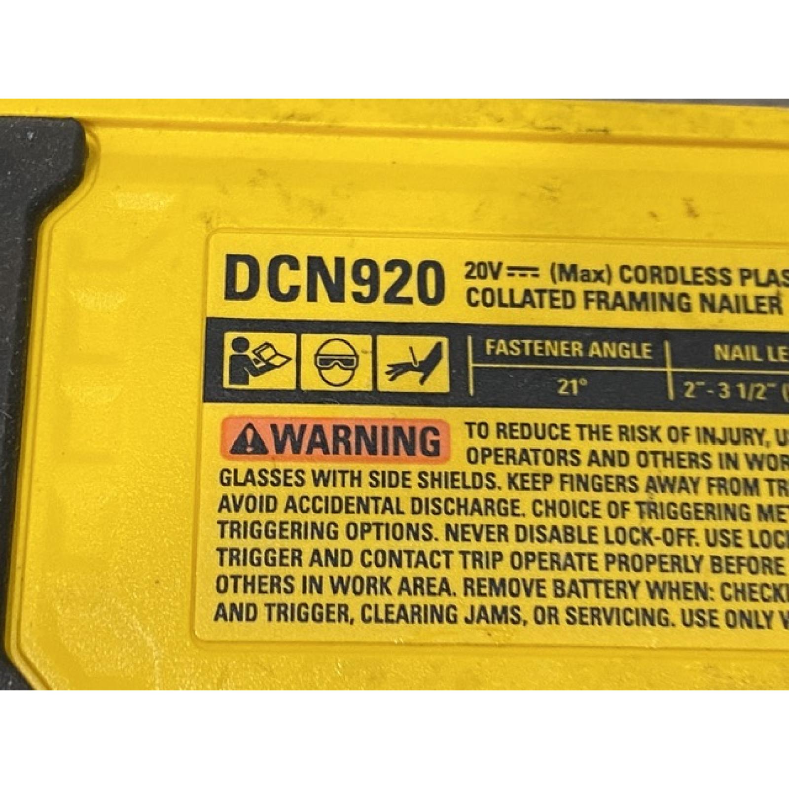 AS-IS DEWALT 20-Volt 21° Cordless Framing Nailer (Tool-Only)