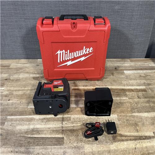 Houston Location AS-IS Milwaukee Green 100 ft. Cross Line and Plumb Points Rechargeable Laser Level with REDLITHIUM Lithium-Ion