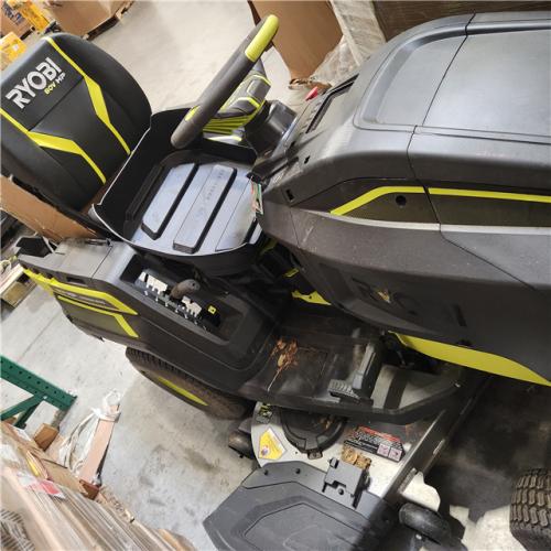 Dallas Location - As-Is RYOBI 80V HP Brushless 46 in. Battery Electric Cordless Riding Lawn Tractor with (3) 80V 10Ah Batteries and Charger