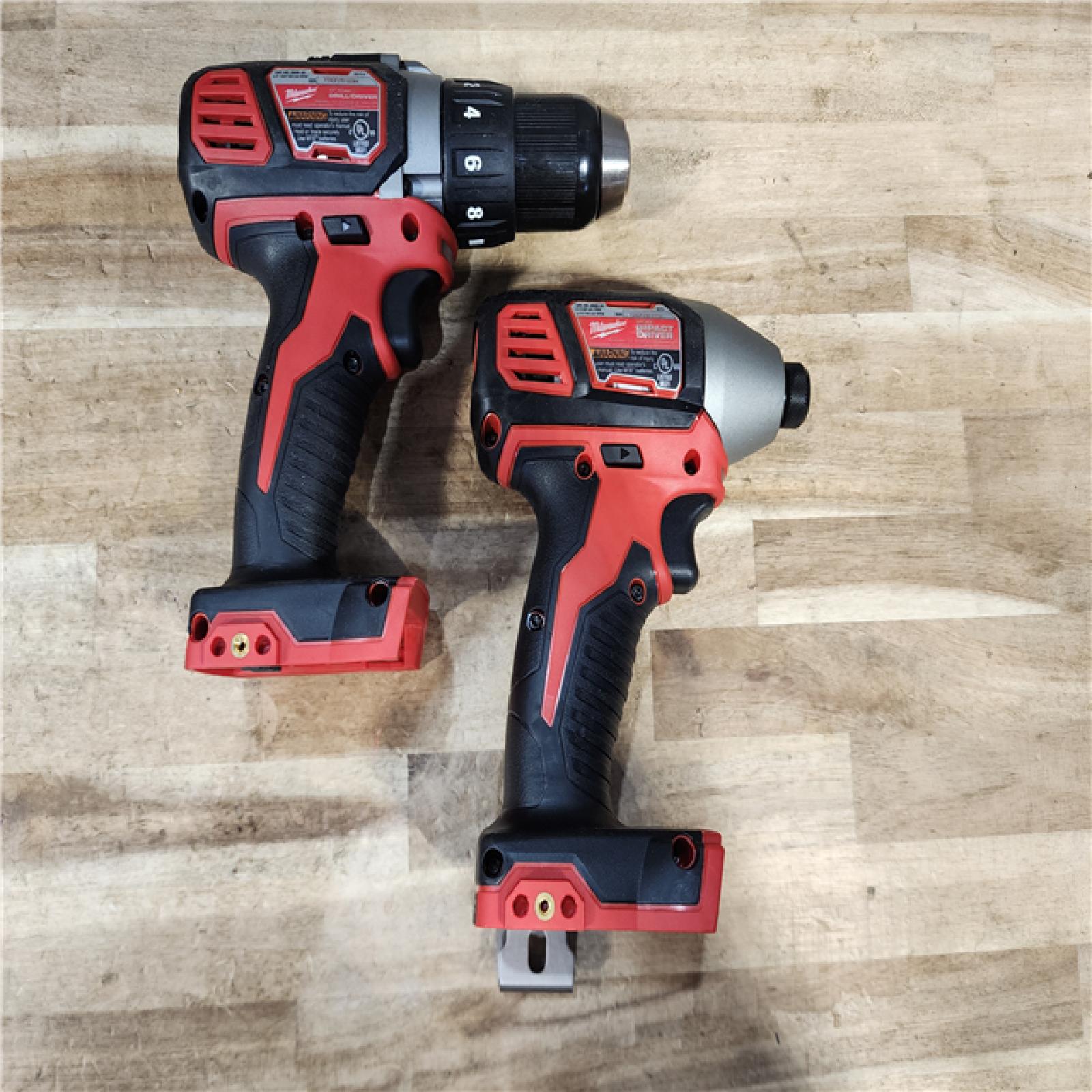 HOUSTON LOCATION - AS-IS Milwaukee 18V Lithium-Ion Cordless Drill Driver/Impact Driver Combo Kit