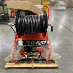DALLAS LOCATION- AS-IS GENERAL WIRE Gas Water Jet w/ 200'x3/8 Hoses  Nozzle Set & Cleaning Tool