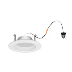 DALLAS LOCATION - Integrated LED 4 in. Retro Fit 3000K 550 Lumen Dimmable Recessed Light White  Wet Rated (12-Pack) PALLET-(140 CASES)