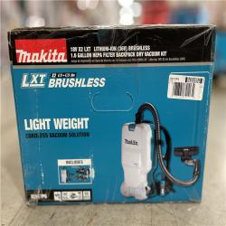 NEW! - Makita 18V X2 LXT Lithium-Ion (36V) Brushless Cordless 1.6 Gal. HEPA Filter Backpack Dry Vacuum Kit  6.0 Ah