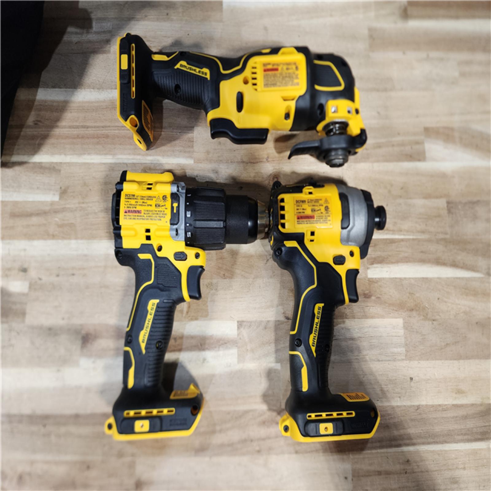 HOUSTON LOCATION - AS-IS DEWALT ATOMIC 20-Volt Lithium-Ion Cordless Brushless (3-Tool) Combo Kit
