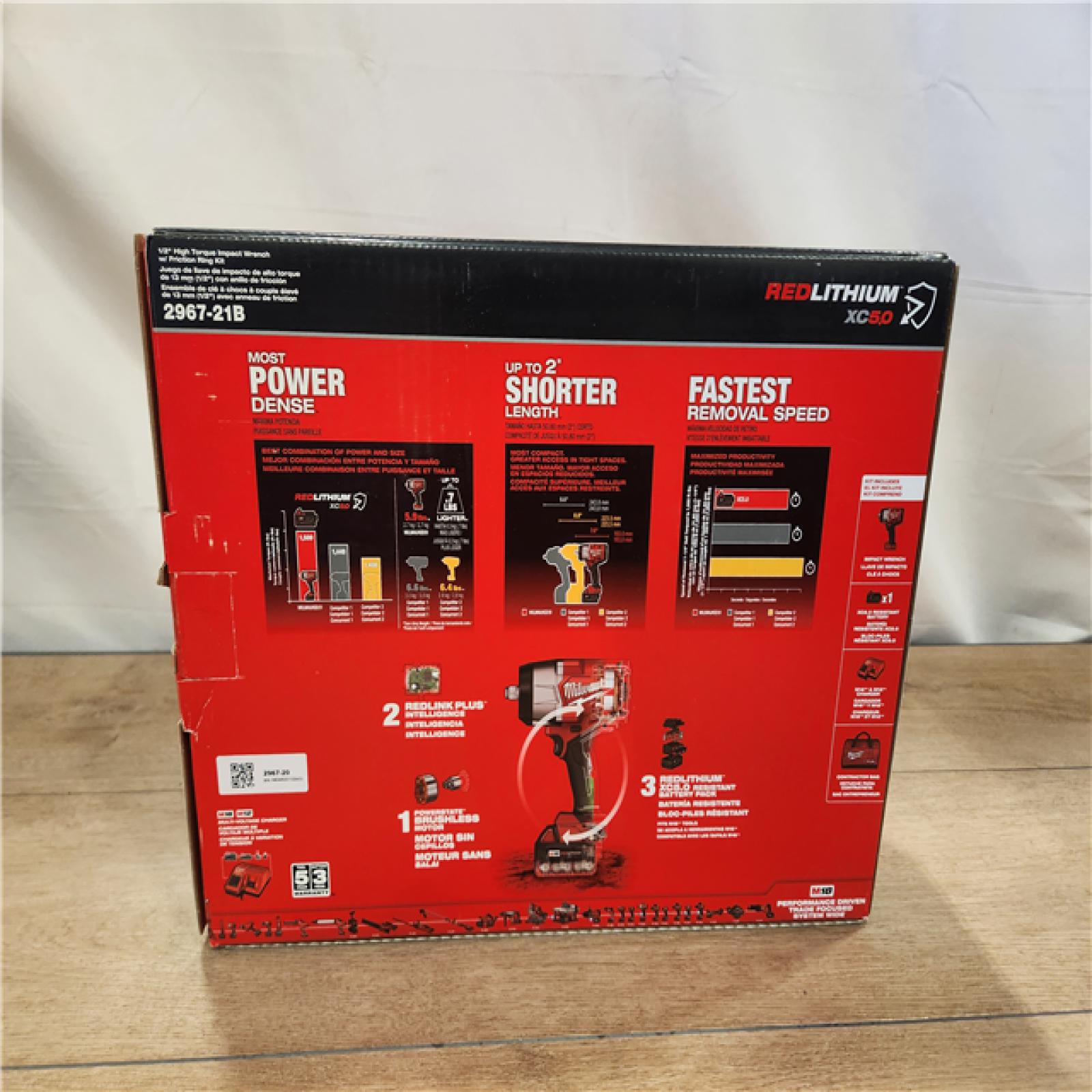 AS-IS- Milwaukee FUEL 18V Lithium-Ion Brushless Cordless 1/2 in. Impact Wrench w/Friction Ring Kit