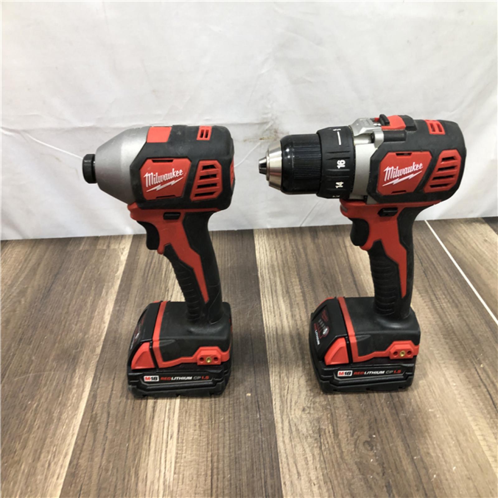 AS-IS Milwaukee  18V Lithium-Ion Cordless Drill Driver/Impact Driver Combo Kit