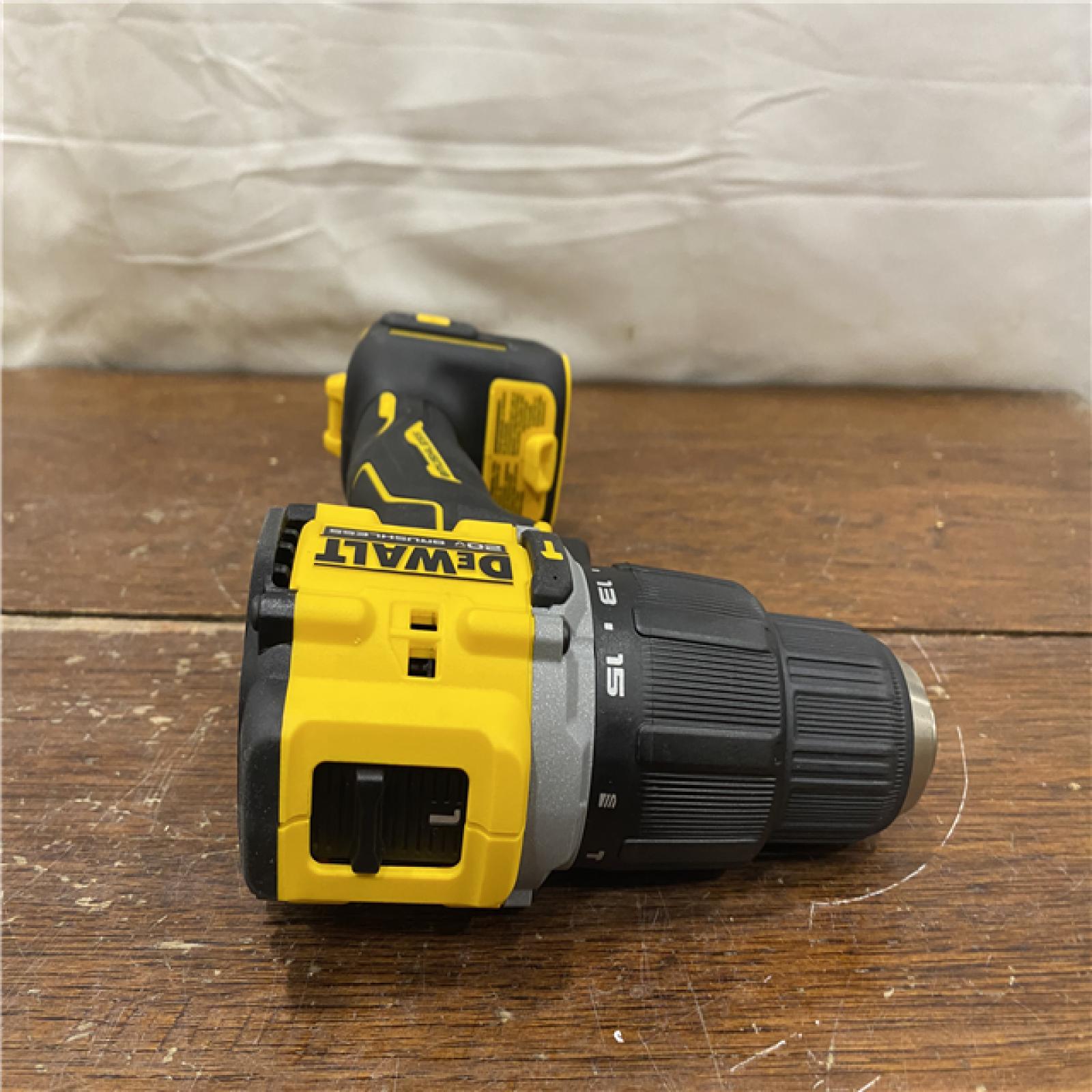 AS-IS DEWALT ATOMIC 20-Volt Lithium-Ion Cordless 1/2 in. Compact Hammer Drill with 3.0Ah Battery, Charger and Bag