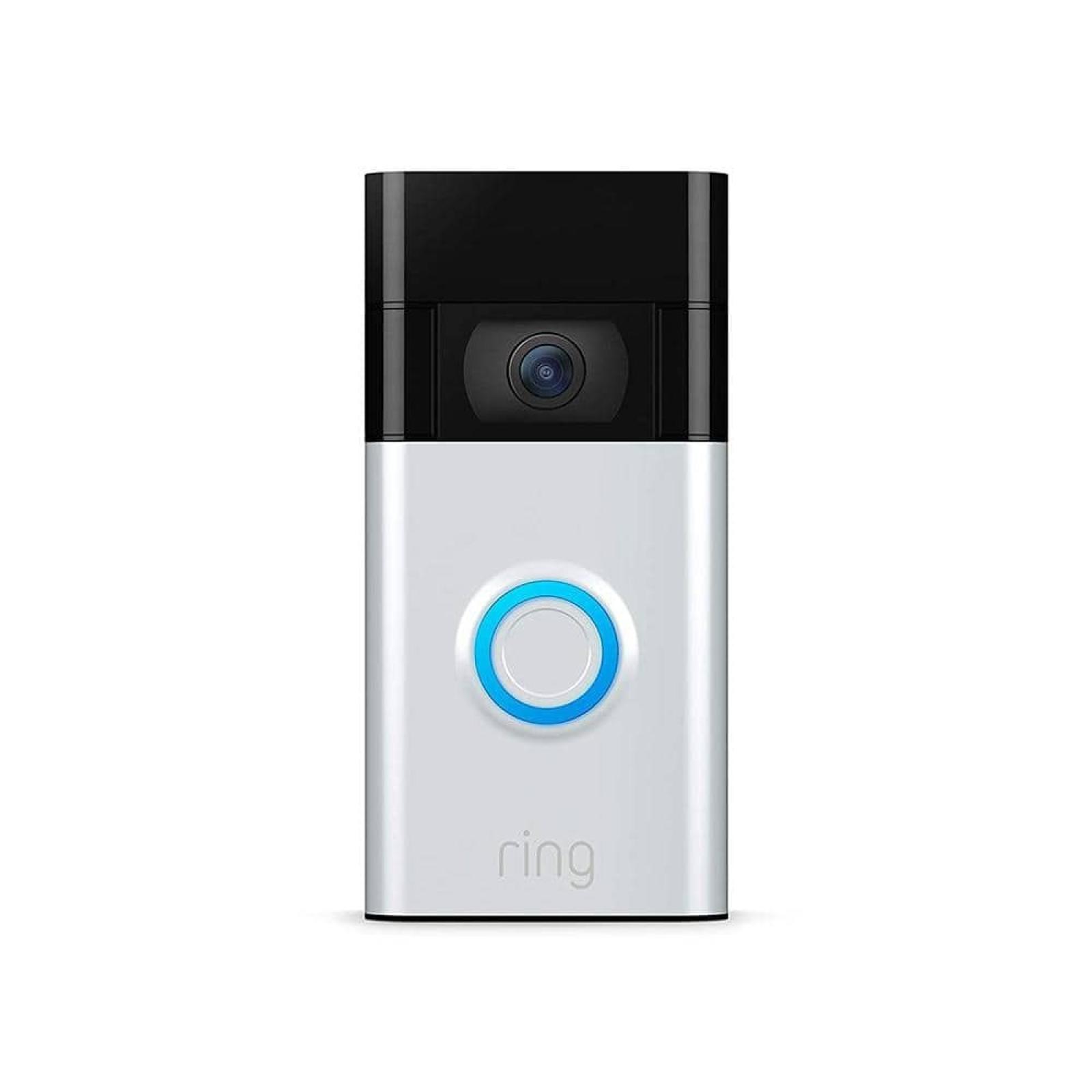 NEW! Ring - Battery Doorbell Smart Wifi Video Doorbell - Battery-Powered with Head-to-Toe Video, Live View, and Two-Way Talk - Satin Nickel