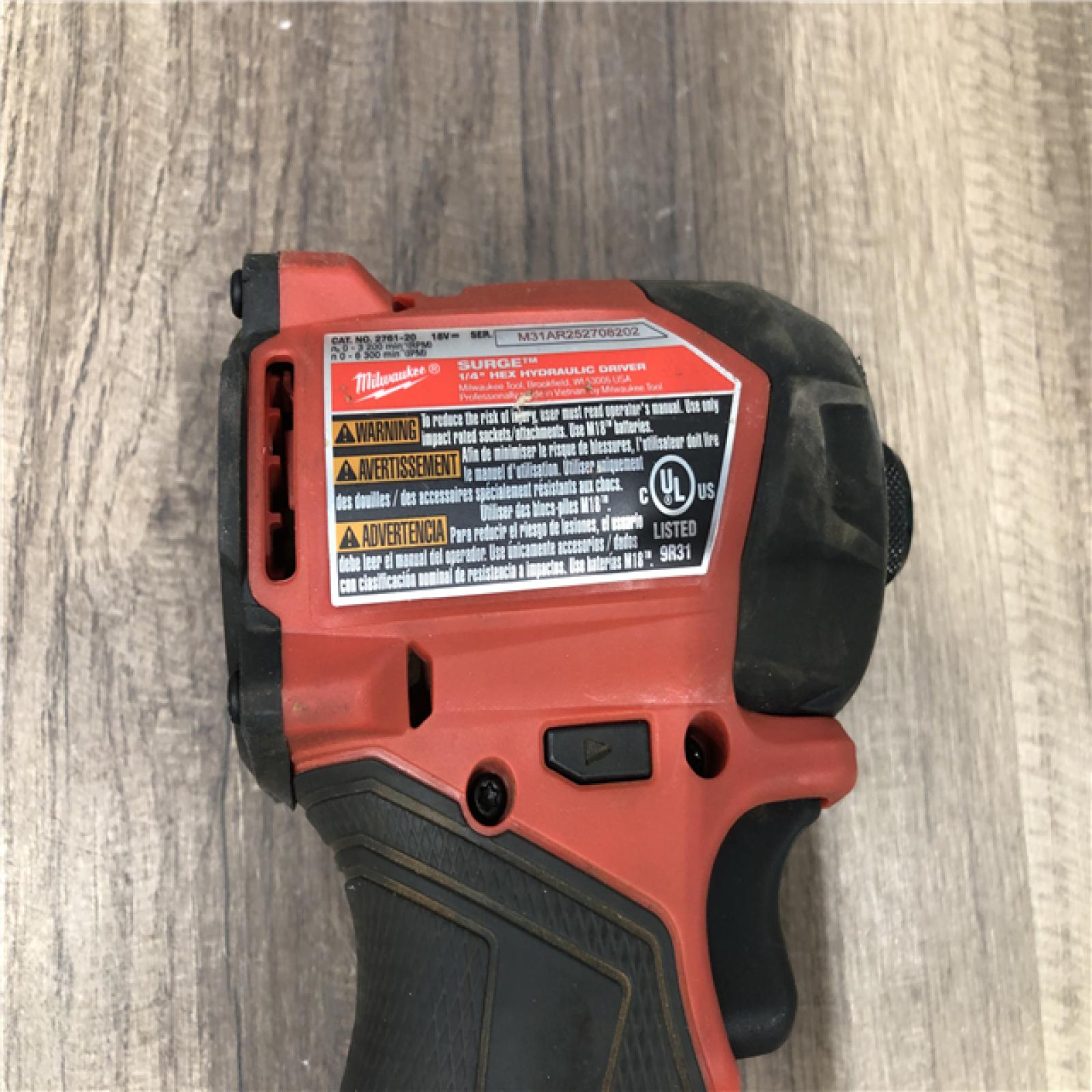 AS-IS  Milwaukee FUEL SURGE 18V Lithium-Ion Brushless Cordless 1/4 in. Hex Impact Driver (Tool-Only)