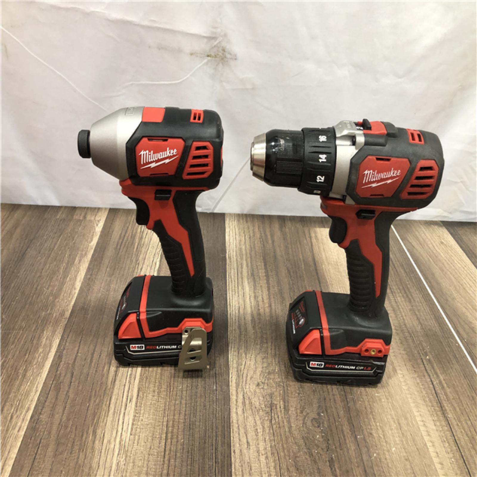 AS-IS Milwaukee 18V Lithium-Ion Cordless Drill Driver/Impact Driver Combo Kit