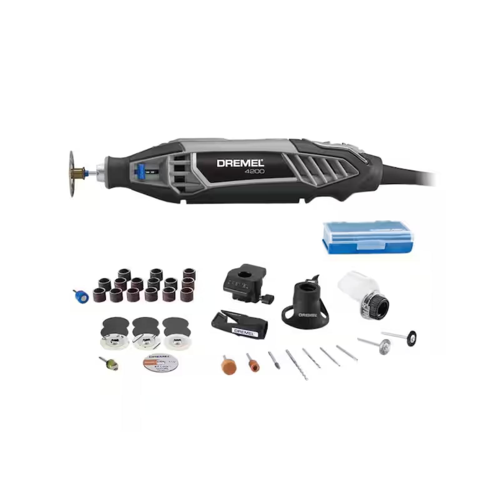 DALLAS LOCATION - Dremel 4200 Series 1.6 Amp Variable Speed Corded Rotary Tool Kit with 36 Accessories 4 Attachments and Carrying Case PALLET- (20 UNITS)