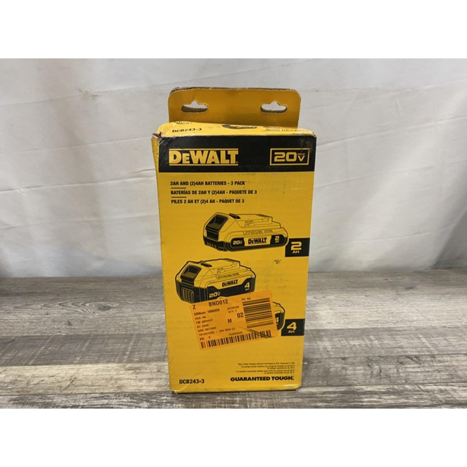 NEW - DEWALT 20V MAX Lithium-Ion 2.0 Ah and (2) 4.0 Ah Battery Packs (3-Pack)