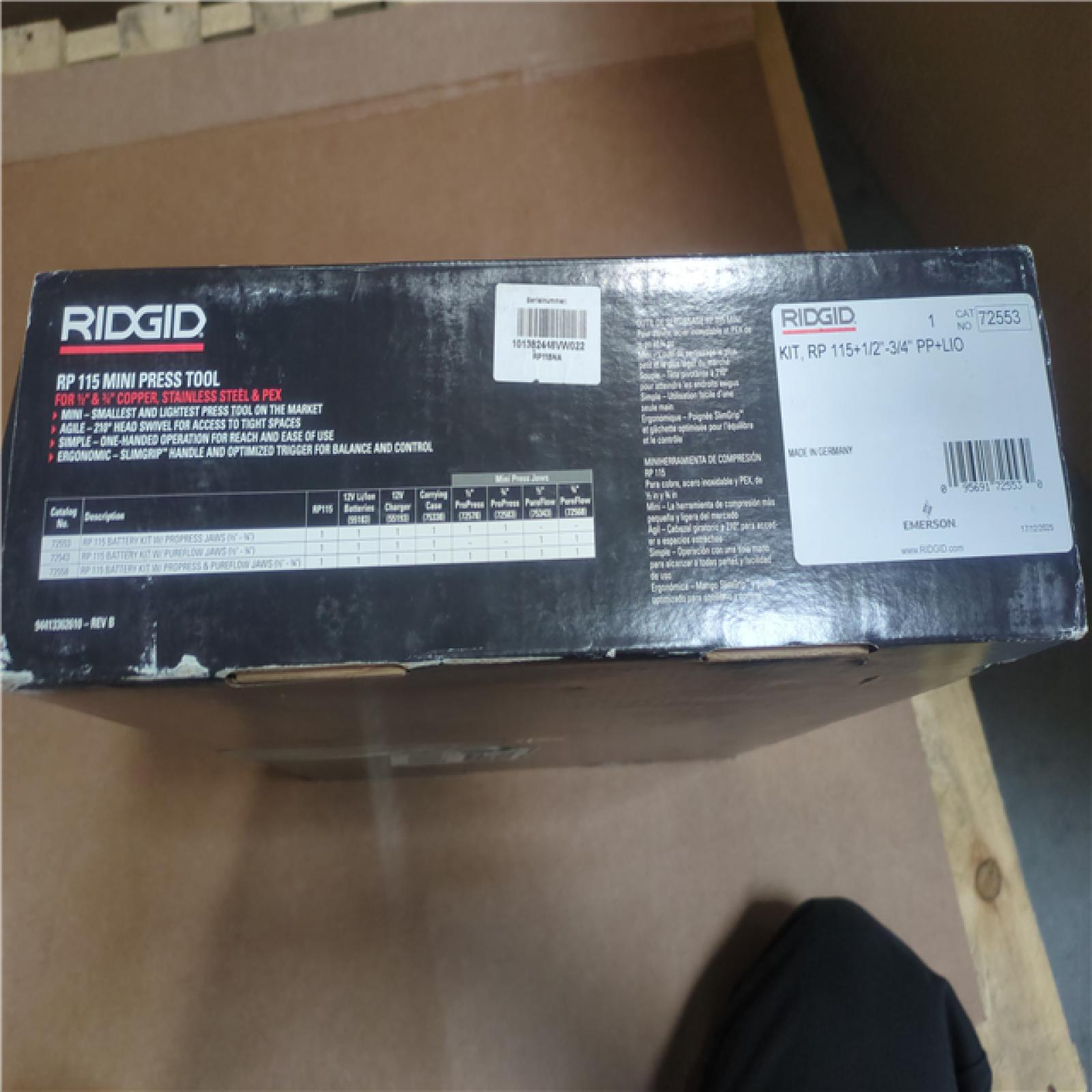 California AS-IS Ridgid Mini Press Tool