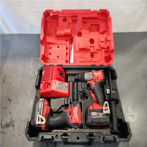 AS-IS- Milwaukee FUEL 18V Lithium-Ion Brushless Cordless Hammer Drill and Impact Driver Combo Kit
