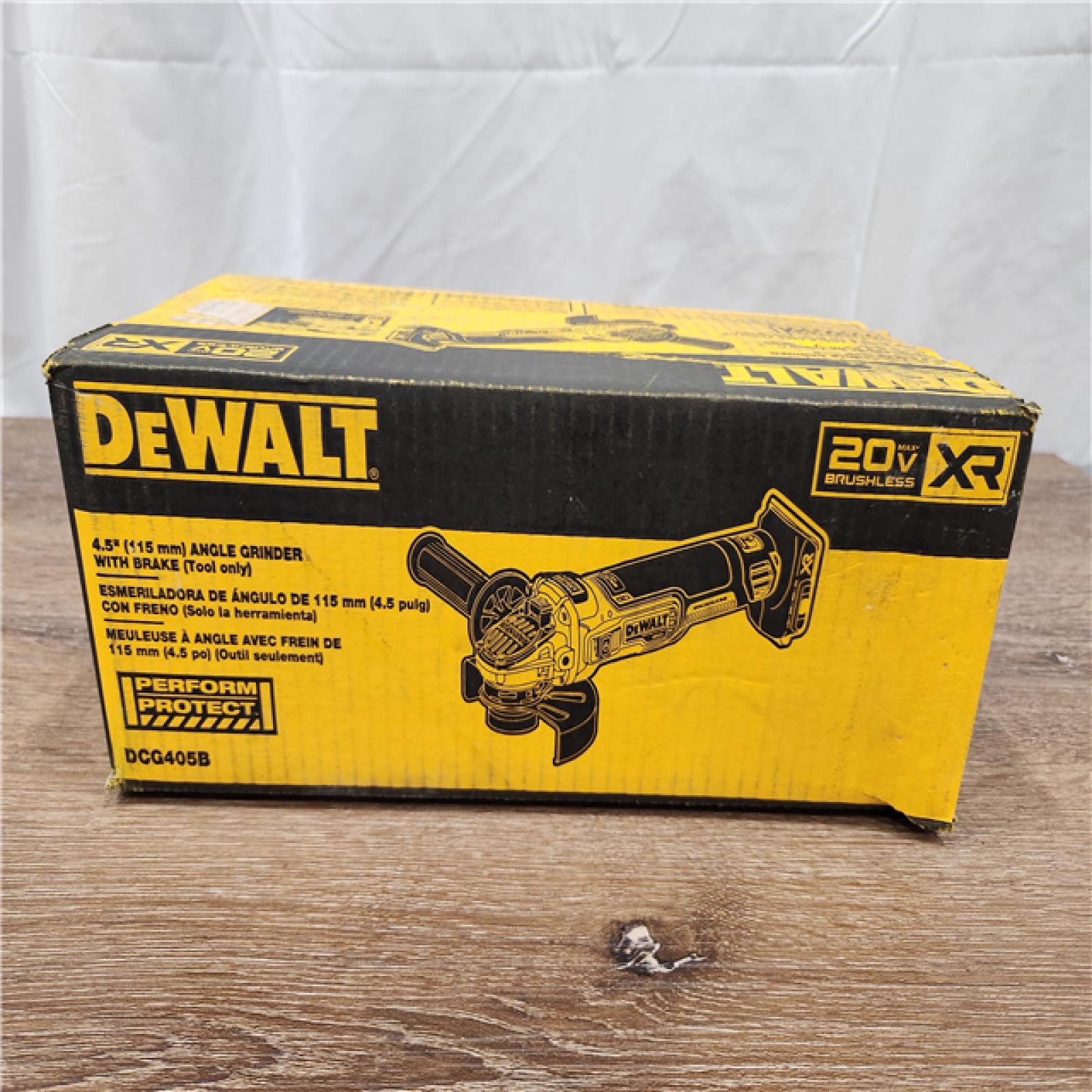 AS-IS DEWALT 20V MAX XR Brushless Cordless 4-1/2 in. Slide Switch Small Angle Grinder (Tool-Only)