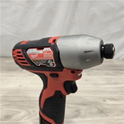 AS-IS Milwaukee 2494-22 M12 Cordless Combination 3/8  Drill / Driver and 1/4  Hex Impact Driver Dual Power Tool Kit
