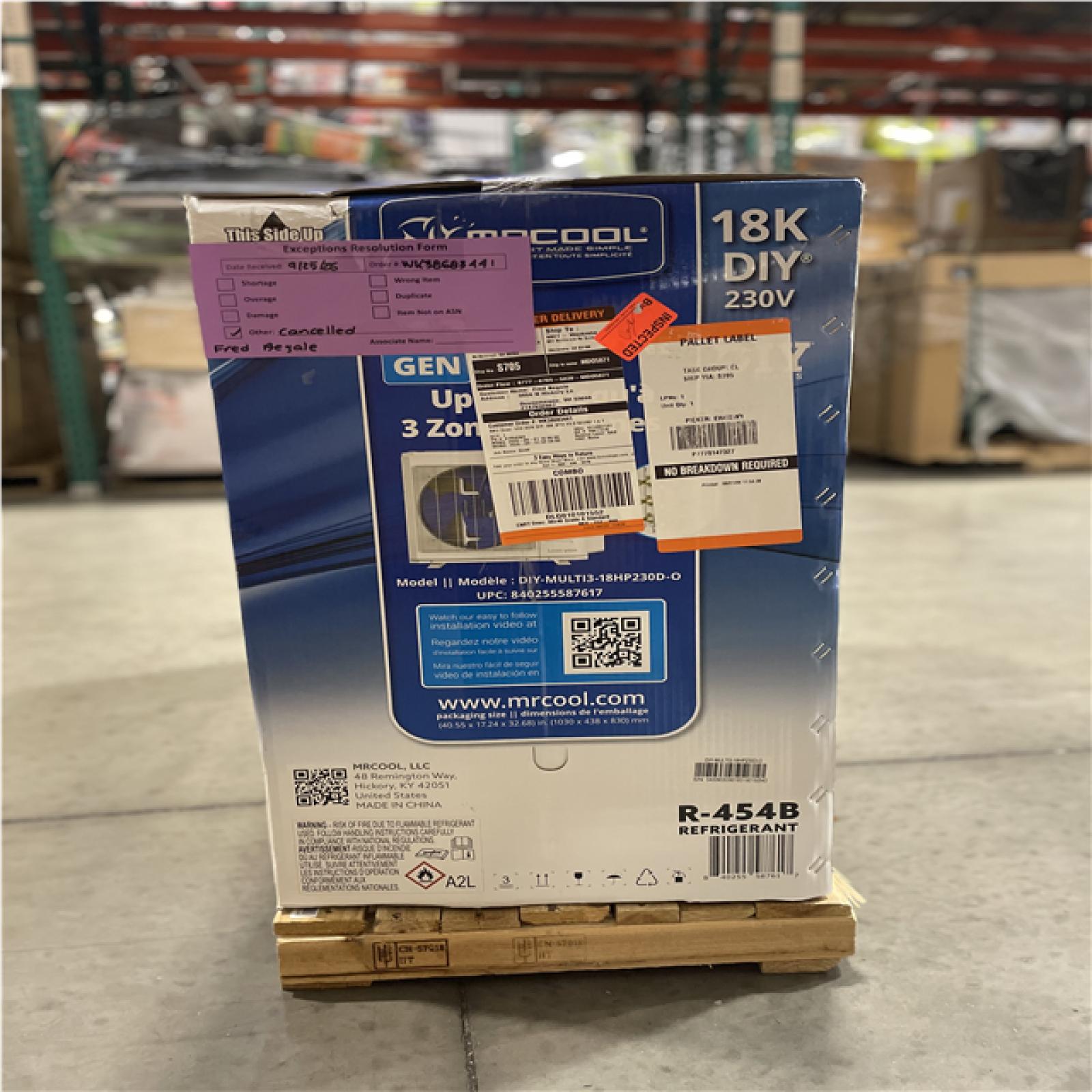 DALLAS LOCATION- MRCOOL® 18k DIY 5th Generation 3 Zone Multi-Zone Mini-Split Condenser 230v R454B