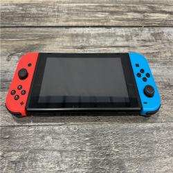 AS-IS Nintendo Switch (OLED) with Neon Red & Blue Joy-Con