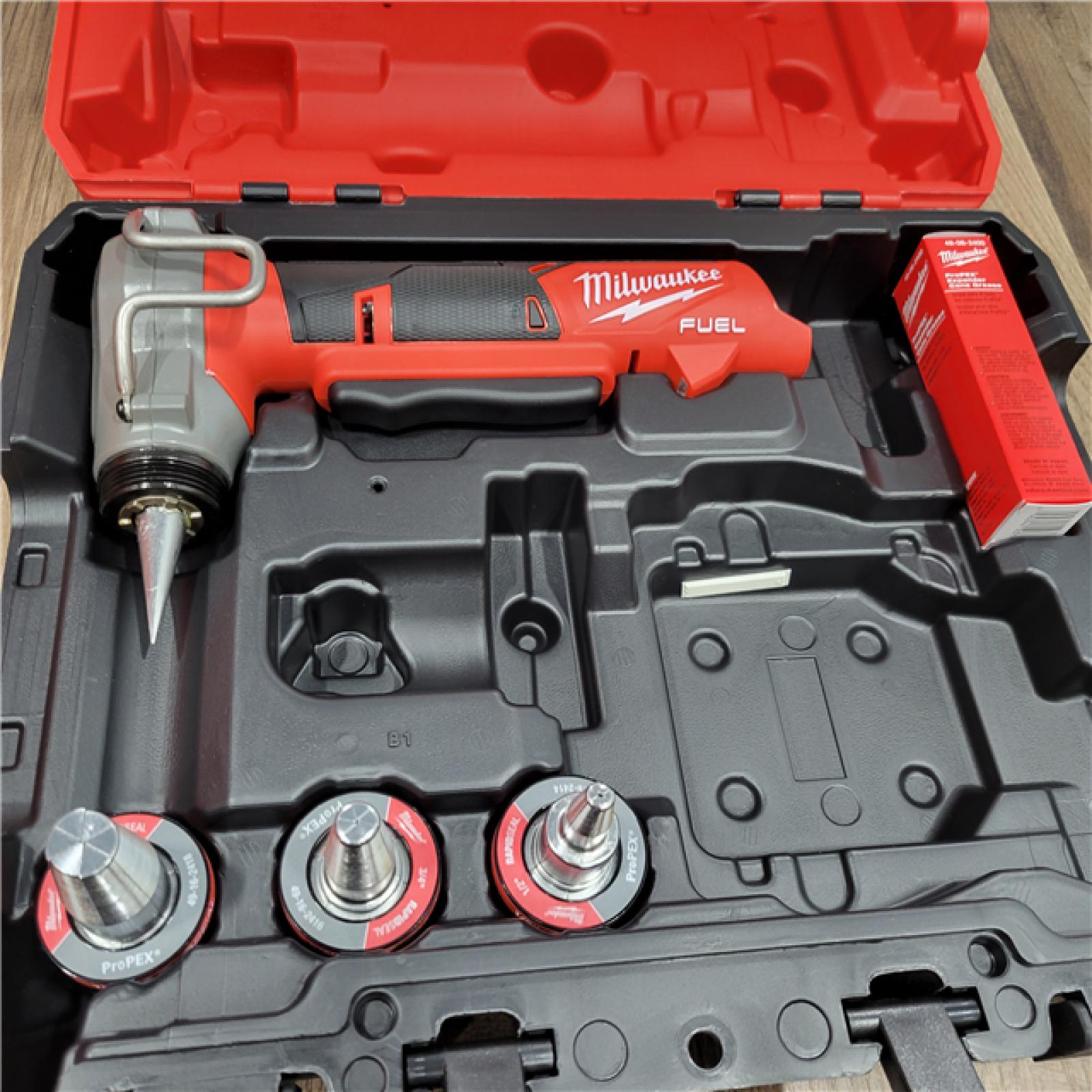 AS-IS MILWAUKEE M12 FUEL ProPEX Expander Tool with 1/2 in. - 1 in. RAPID SEAL ProPEX Expander Heads