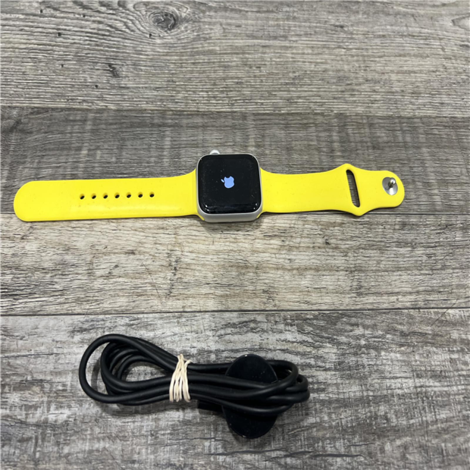 AS-IS Apple Watch SE GPS + Cellular 40mm Silver Case Yellow Sport Band